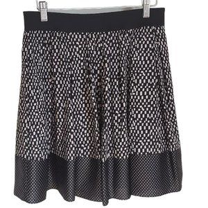 Vince Camuto Black and White Checkered Polka Dot Print Fun Flirty Short Skirt